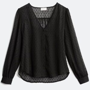 Mayah Swiss Dot Chiffon Blouse